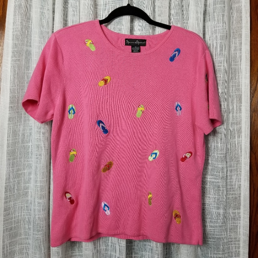 Mercer & Madison women’s top short sleeve XL pink